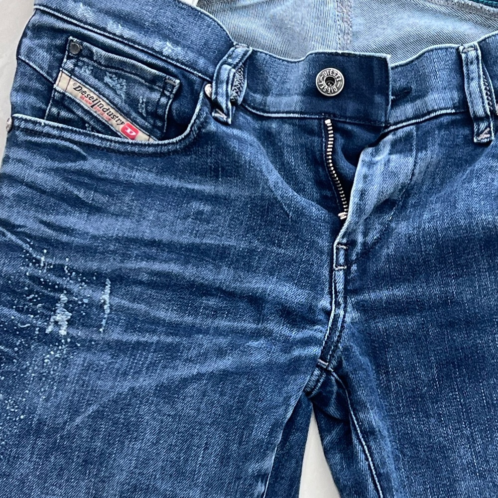 Diesel Women's Straight Leg Jeans in Dark Blue Wash